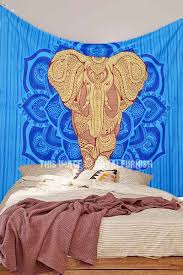 Blue Colorful Bohemian African Elephant