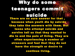 Why Do Some Teens Commit Suicide