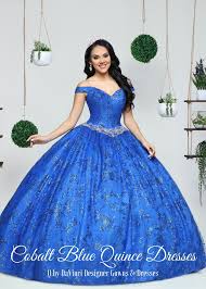 bright cobalt blue quinceanera dresses