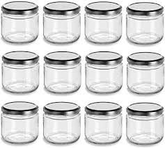 Nakpunar 12 Oz Wide Mouth Glass Jars