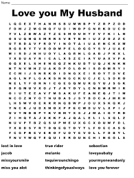 love you my husband word search wordmint