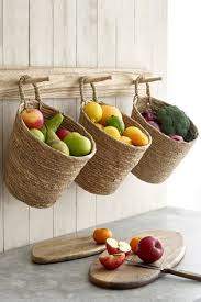 set of 3 hanging vegetable baskets
