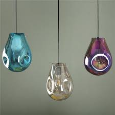 Nordic Led Pendant Lights Color Glass