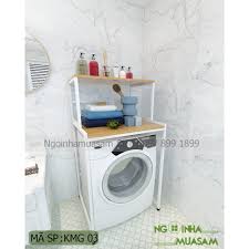 Kệ máy giặt Khung sắt sơn tĩnh điện 2 tầng KMG03 - 140x59x69 cm