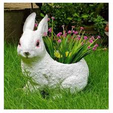 Home Garden House Rabbit Animal Statue