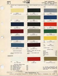 1967 1969 Camaro Factory Paint Charts