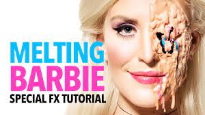 melting barbie halloween makeup