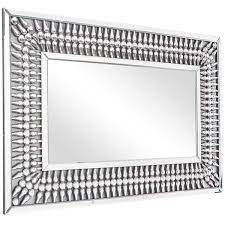 Rectangle Framed Silver Wall Mirror