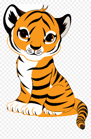 Learn how to draw a tiger. Tiger Face Clip Art Royalty Free Tiger Illustration Easy Cute Easy Tiger Drawing Hd Png Download Vhv