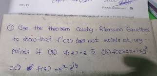 Theorem Cauchy Riemann Equations