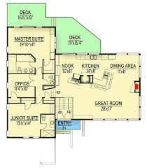 modern house plan with split level