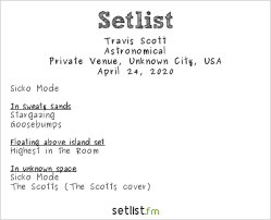 Travis scott reveals full fortnite astronomical concert: Travis Scott Debuts New Song During Astronomical Fortnite Event Setlist Fm