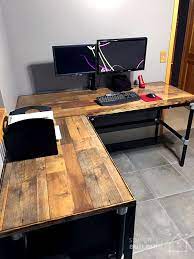 It can be very stable if you have a wide table top. Diy Laminate Flooring Table Top Desk Simplified Building