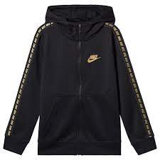 Layer up in one of our women's hoodies. Nike Full Zip Hoodie Black Gold Taping Babyshop Com