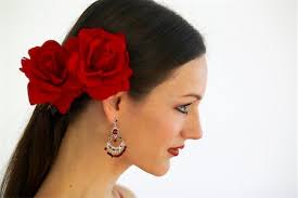 flamenco hair and makeup stock photos