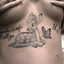 Bambi tattoo | bambi tattoo, tattoos, tattoos for women small. Couple Months Healed Bambi I Did This Tattoo About 5