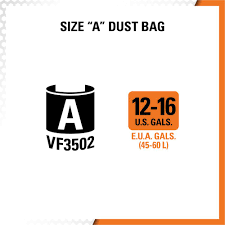 Ridgid High Efficiency Size A Dust Bags For 12 Gal To 16 Gal Ridgid Wet Dry Vacs 2 Pack