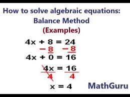 How To Solve Algebraic Equations Using