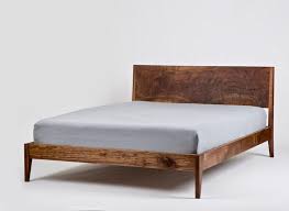 Solid Wood Platform Bed Walnut Bed Mid