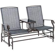 outsunny metal double swing chair