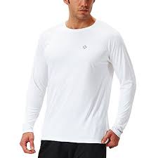 Naviskin Mens Sun Protection Upf 50 Uv Outdoor Long Sleeve T Shirt White Size Xxl