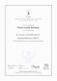 Certificate In Equity Release gambar png