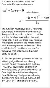 Solve The Quadratic Formula Chegg