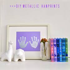 diy metallic handprints make life lovely