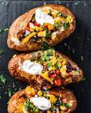 What do you eat with loaded baked potatoes?