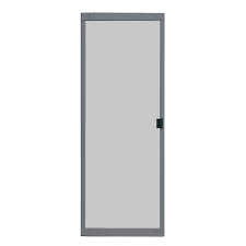 Gray Steel Sliding Patio Screen Door