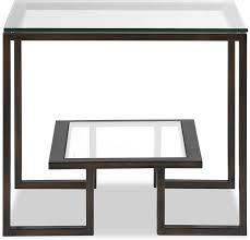 Mayfair Glass Side Table Steel