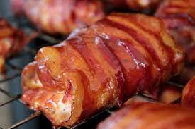 Bacon Wrapped Chicken In Smoker gambar png