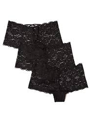 Iris Lilly Floral Lace Shorties Noir Black 40 Taille Fabricant Medium Pack Of 3