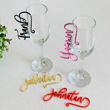 Custom Wedding Wine Glass Charms