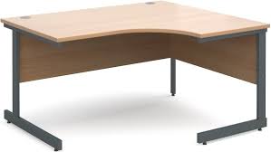 Some corner desks come with hutches, or you can purchase matching ones separately. Dams Corner Desk With Single Cantilever Legs W 1400mm X D 1200mm Office Furniture Direct