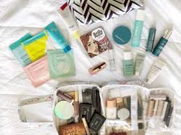 skincare makeup i packed for vacation