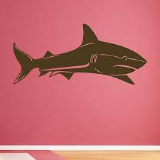 Shark Silhouette Bathroom Wall Sticker