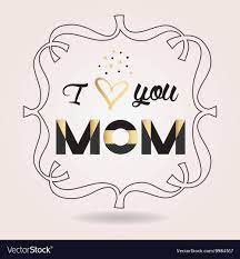 mom card with line frame vector image