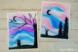 Winter Silhouette Art Project For Kids