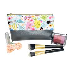 whole summer inspired makeup bag by