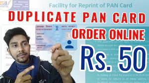 duplicate pan card at rs 50 how to