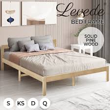 Levede Wooden Bed Frame Queen Double