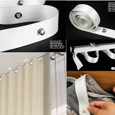s fold curtain heading tapes white or