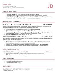 Resume Examples  Career Certifications Personal Trainer Resume Template  References Accomplishments Area Of Expertise Training Employment