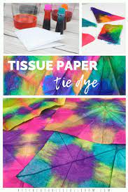 tie dye with tissue paper easy
