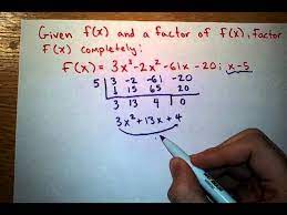 Factor Polynomials Using Synthetic