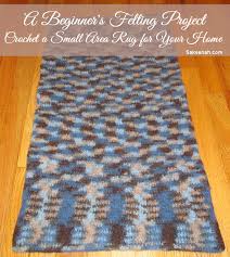 how to make a crochet felted wool rug