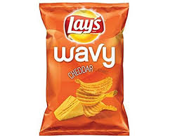 wavy cheddar flavored potato chips