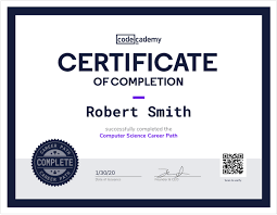 The most important detail that can be found in a certificate is the name of its recipient. Codecademy Certificates Of Completion Codecademy Help Center