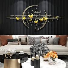 59 1 modern erfly wall decor creative metal wall art in gold black living room